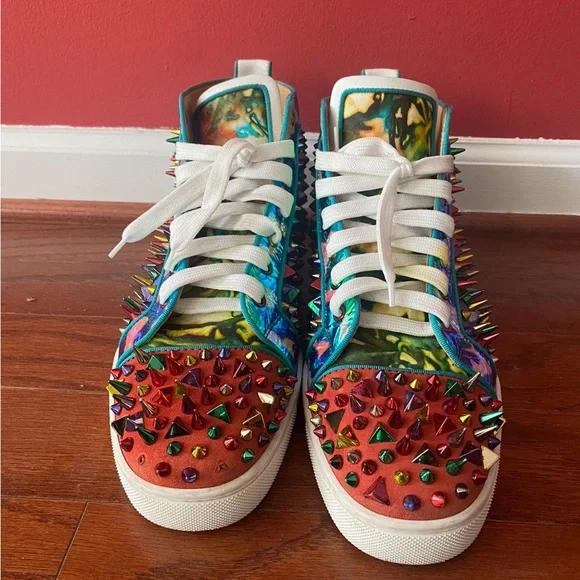 Christian Louboutin Shoes Cl Mlt Color Suede Louis Spikes